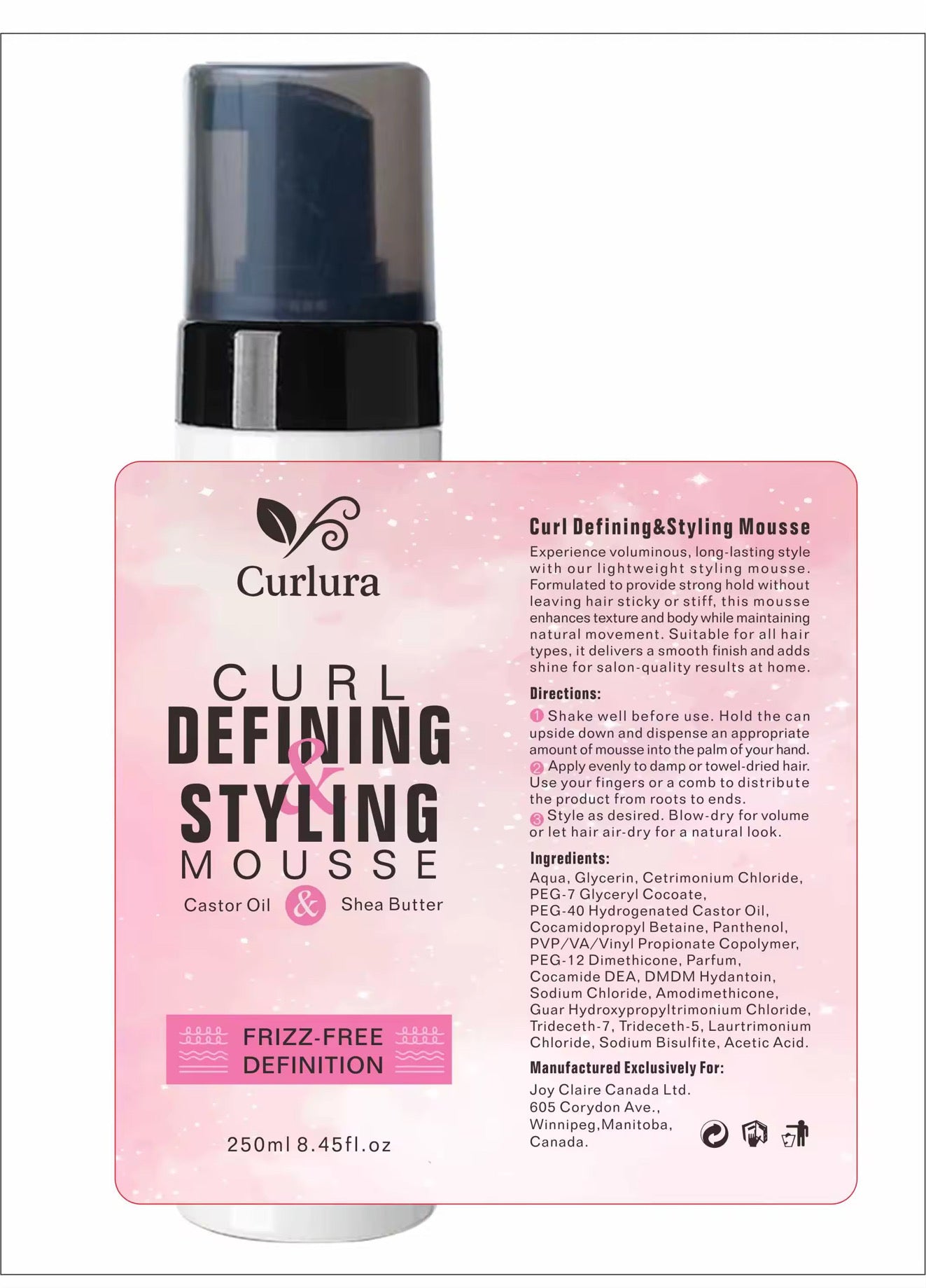 Curl defining styling mouse