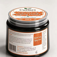 Curlura Curl Defining Custard jar for frizz control, 350g, ideal for defined curls without crunch.